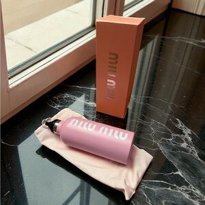 New MIU MIU Pink Water Bottle 500ml with gift box and dust bag (sold out)